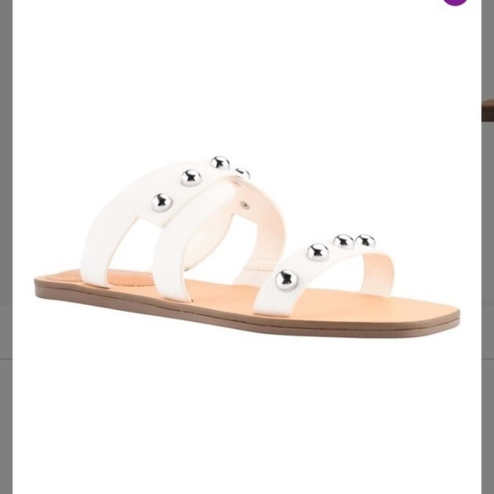NIB-Mark Fisher White Studded Sandals